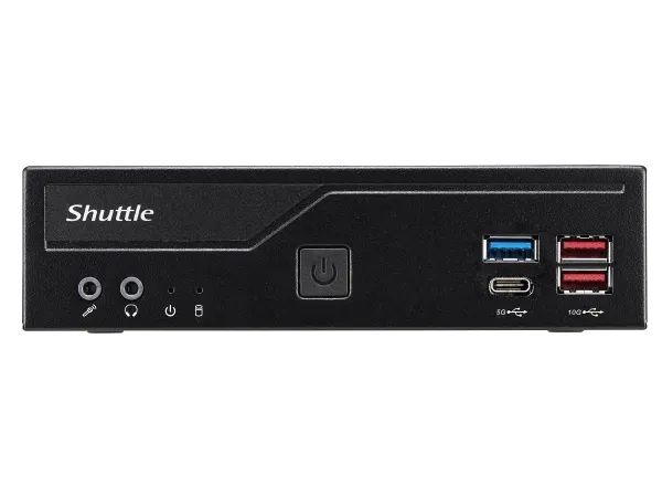 Shuttle XPC slim DH670V2 - Barebone - Slim-PC LGA1700 sokkel - Intel H670 - uden CPU - RAM 0 GB - UHD Graphics - Gigabit Ethernet, 2.5 Gigabit Ethernet - sort