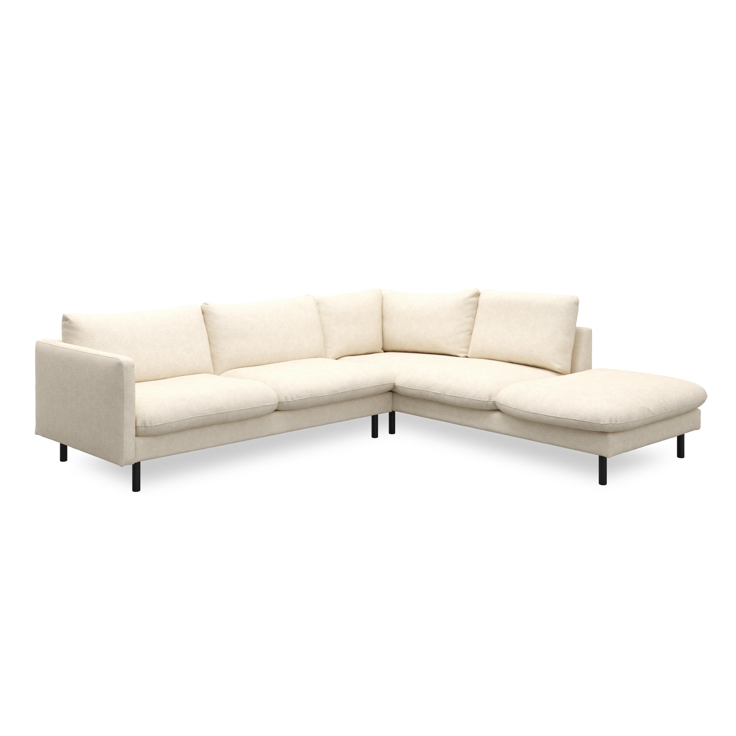 Bjorn højrevendt sofa med pufafslutning