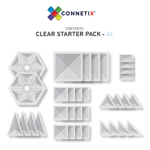 Connetix magnetische tegels clear - 34st