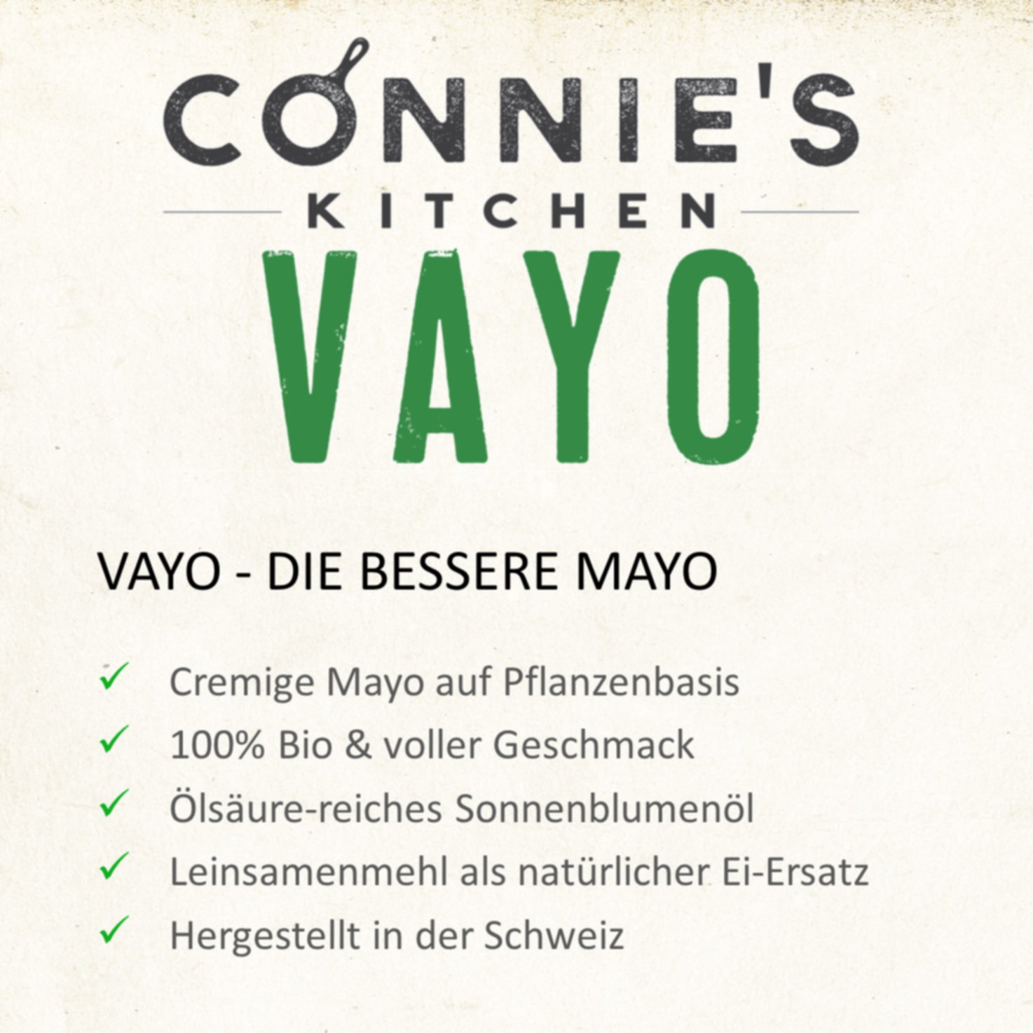 Connie's Kitchen Bio VAYO vegane Alternative zu Mayonnaise