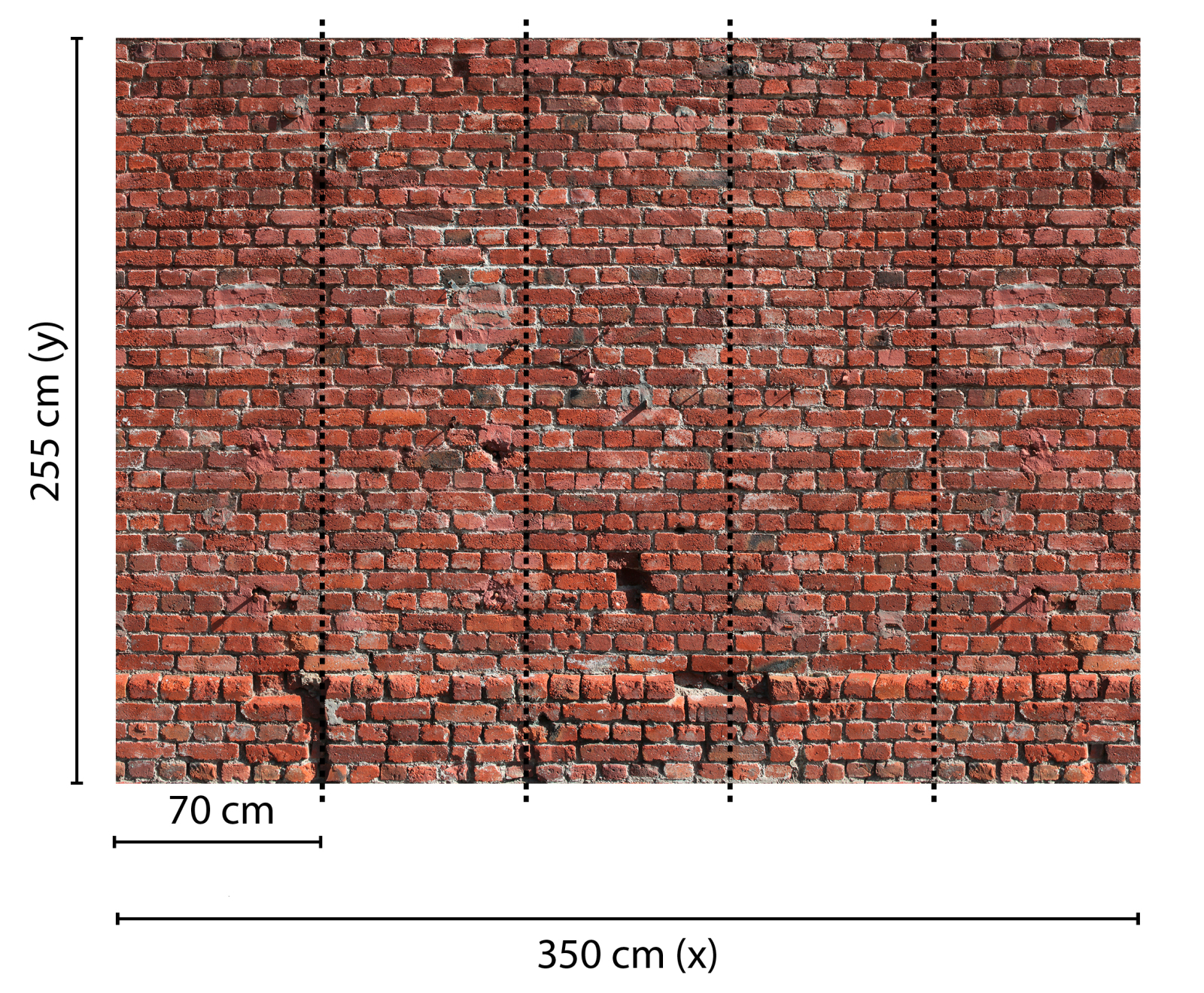 Fototapete DESIGNWALLS - braun-rot - Stein - 2,55 Meter