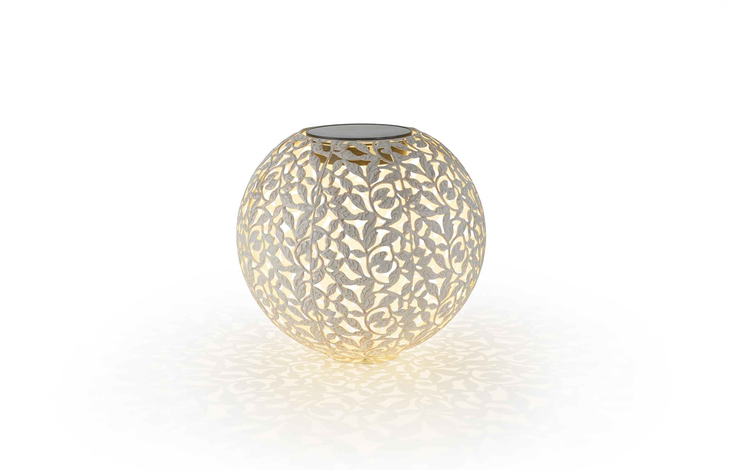 STT LED Gartenleuchte »Ball Solar Antic 30 cm Weiss«