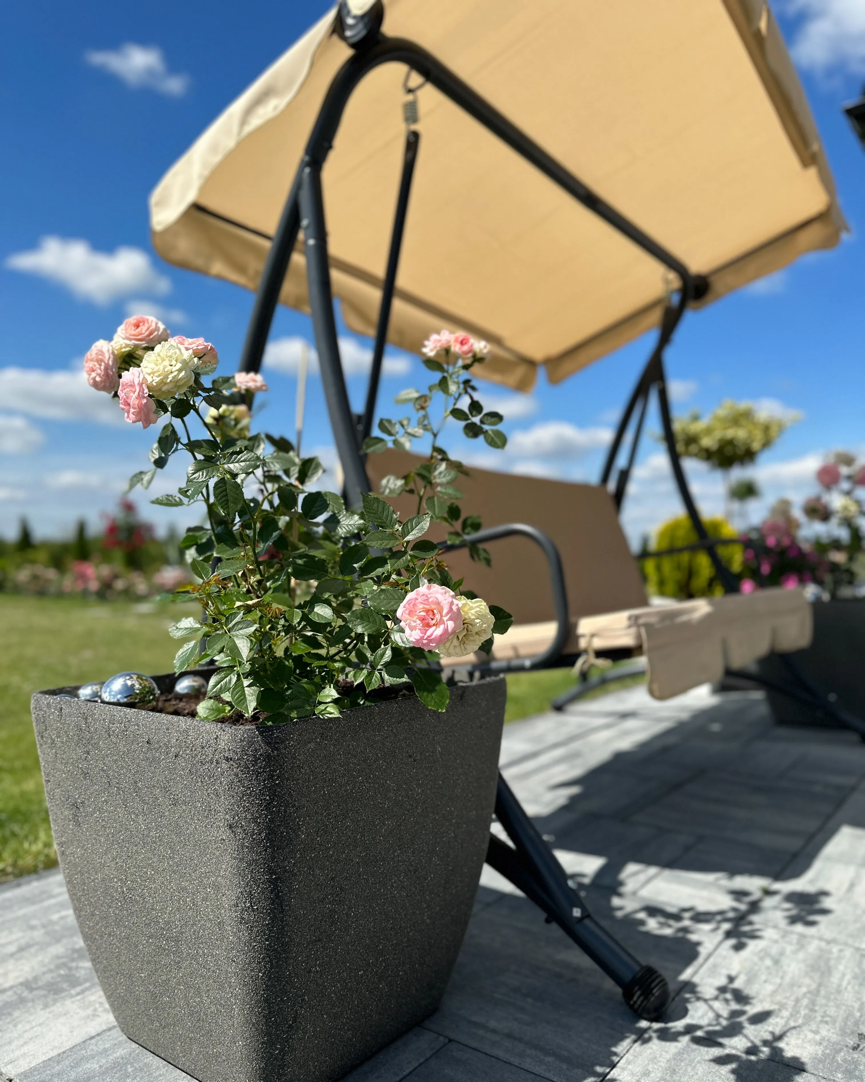 Bloempot ZELI 49 cm Donkergrijs
