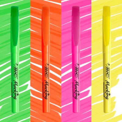 BIC Highlighter - Pack de 5 surligneurs - couleurs assorties