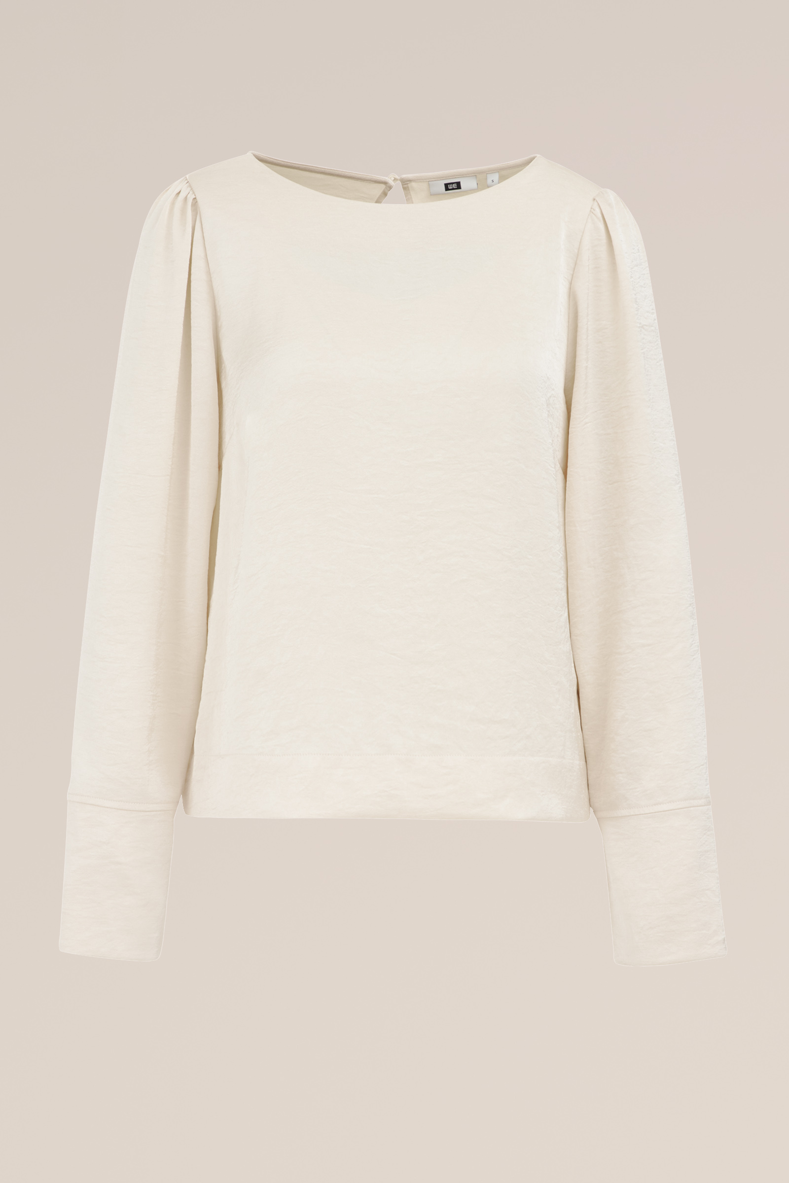 blouse met satijnenlook WE Fashion Gebroken wit
