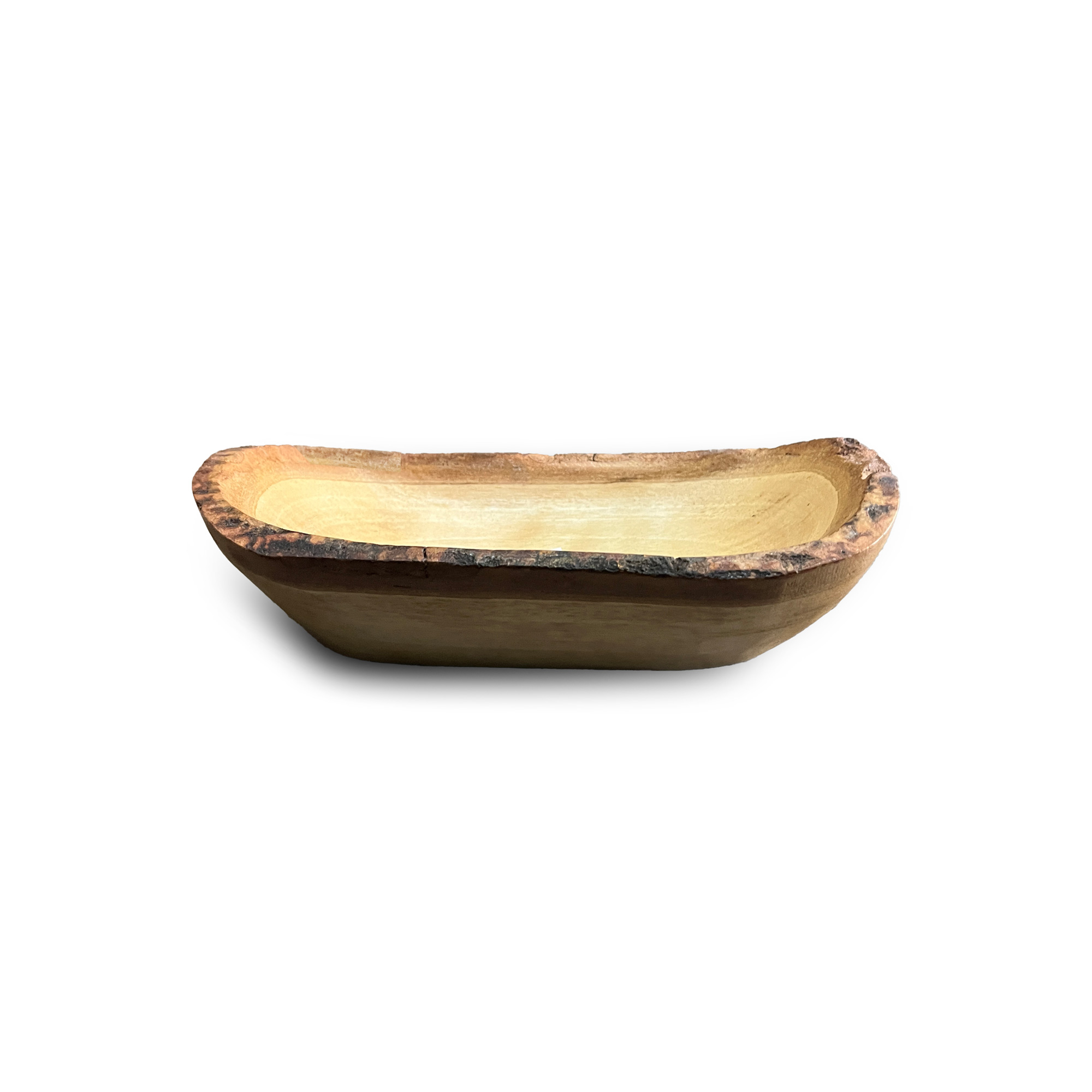 Schale aus Mangoholz L, natur, B 20 cm, L 10 cm, H 5 cm von fischer's lagerhaus