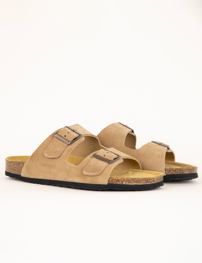 PLAKTON MULES FEMME LAMÉ CAMEL