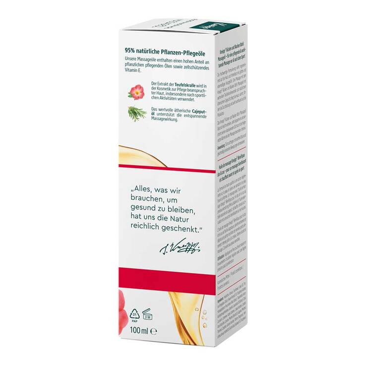 Kneipp Massageöl Rücken & Nacken Wohl, 100 ml