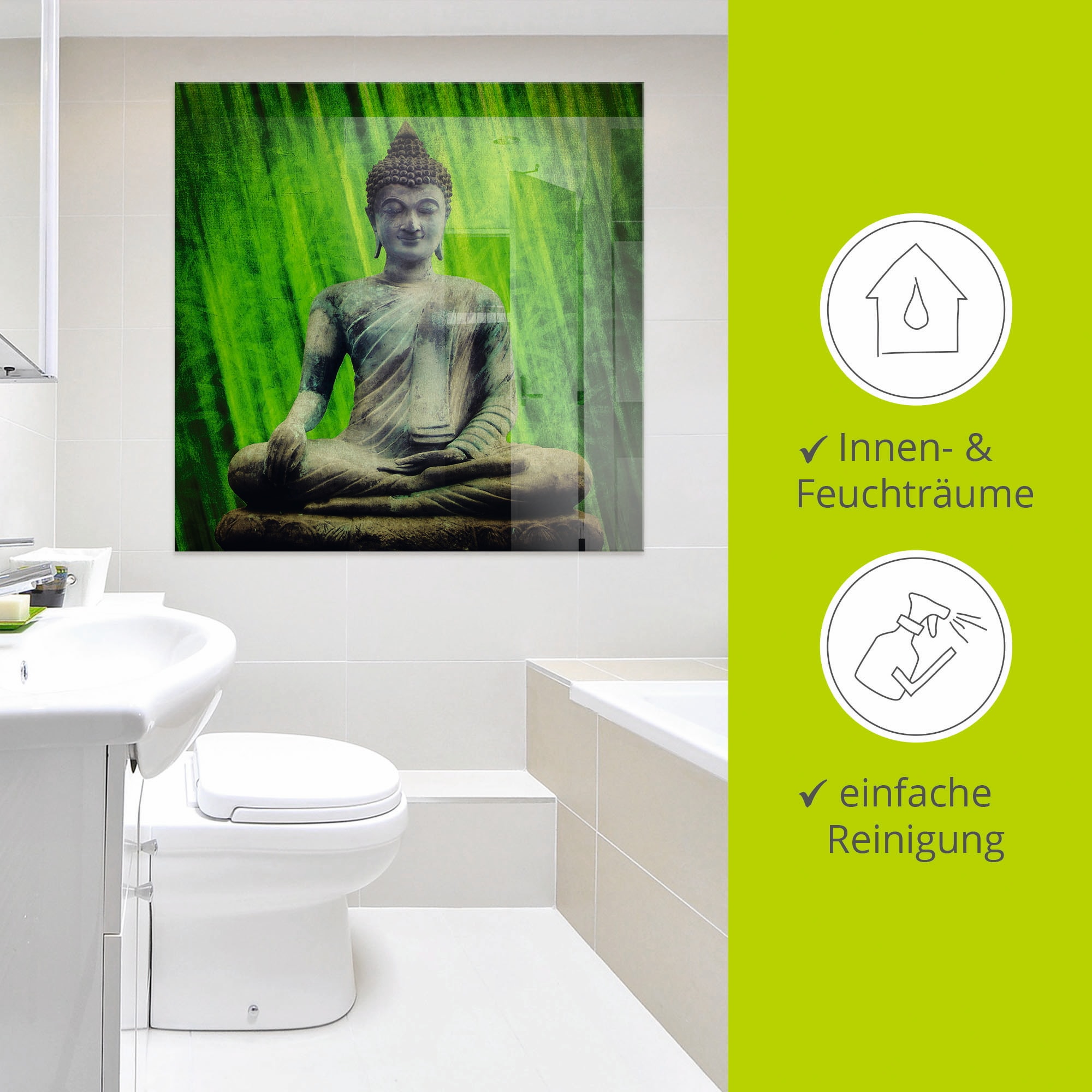 Artland Glasbild »Buddha« Religion 1 Stk. tlg. in verschiedenen Grössen