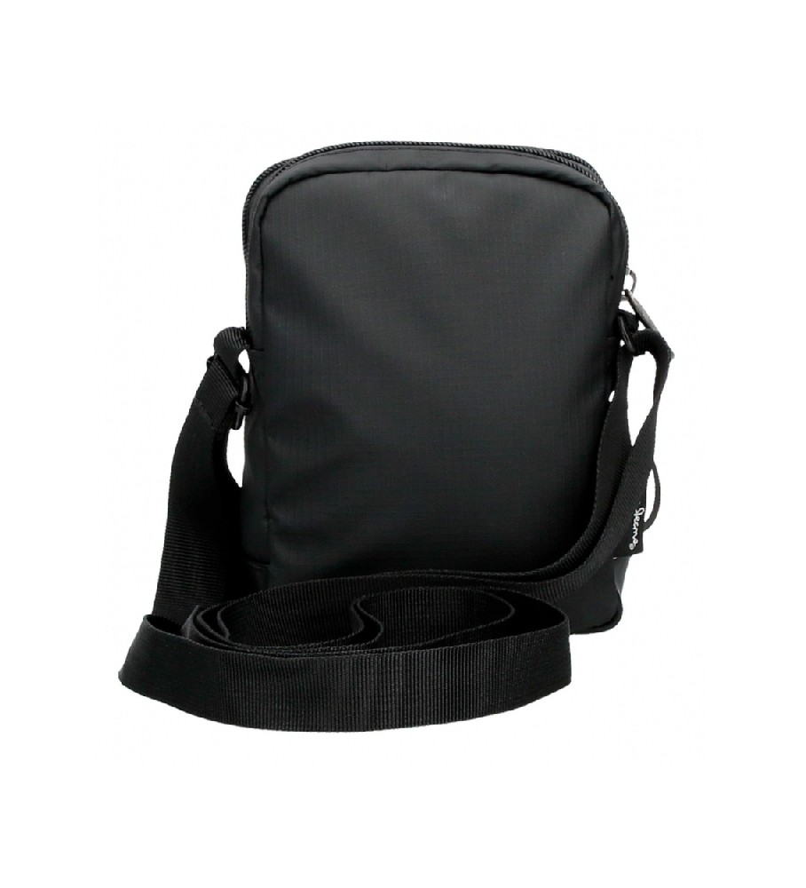 Bolsa transversal pequena Pepe Jeans com alças e compartimento duplo, preta.