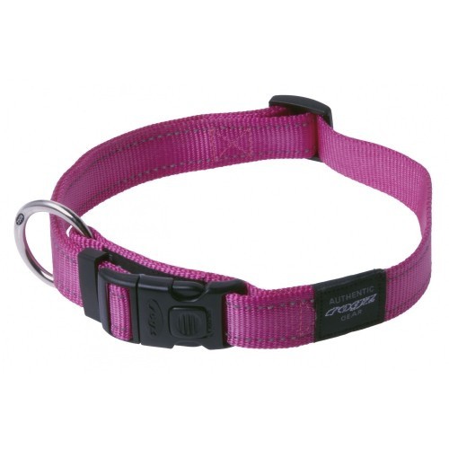 Coleira utilitária ajustável com abertura lateral para cães, rosa
