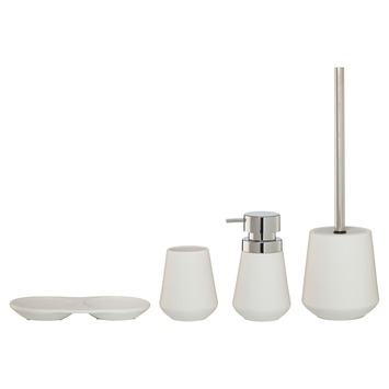 Sealskin Toiletborstelgarnituur Conical porcelein wit