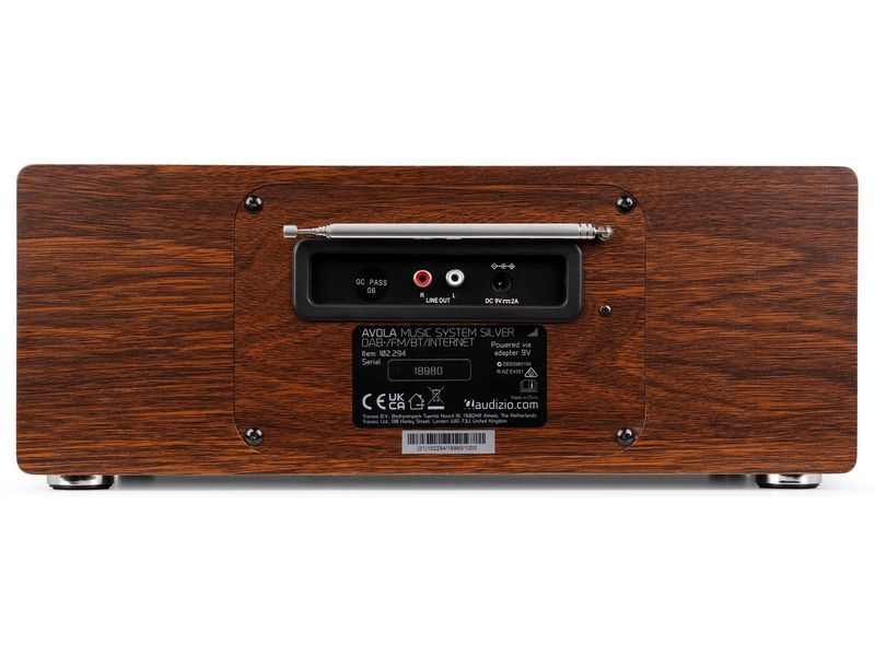 Audizio DAB  Radio Avola Silber DAB  Radio mit CD Spieler, Internet Radio und Bluetooth