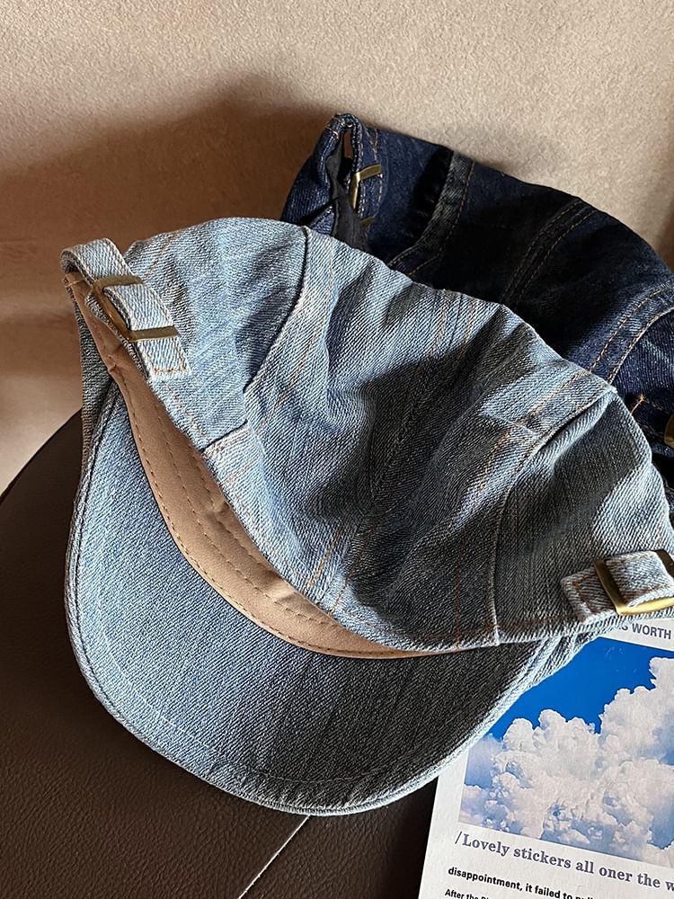 Cap Station - Denim krantenjongenspet