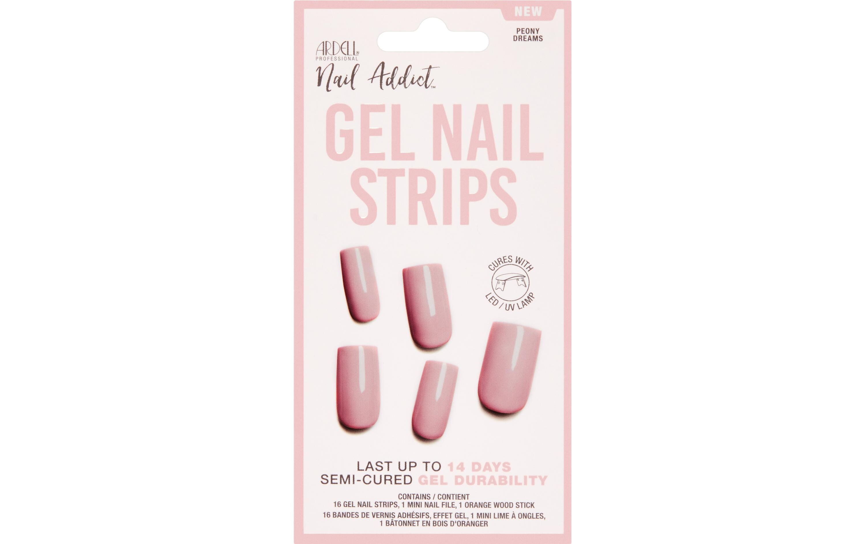 Gel Nail Strips Peony Dreams 16 StückNagellack, der nicht trocknen muss, nicht absplittert und auch noch länger hält