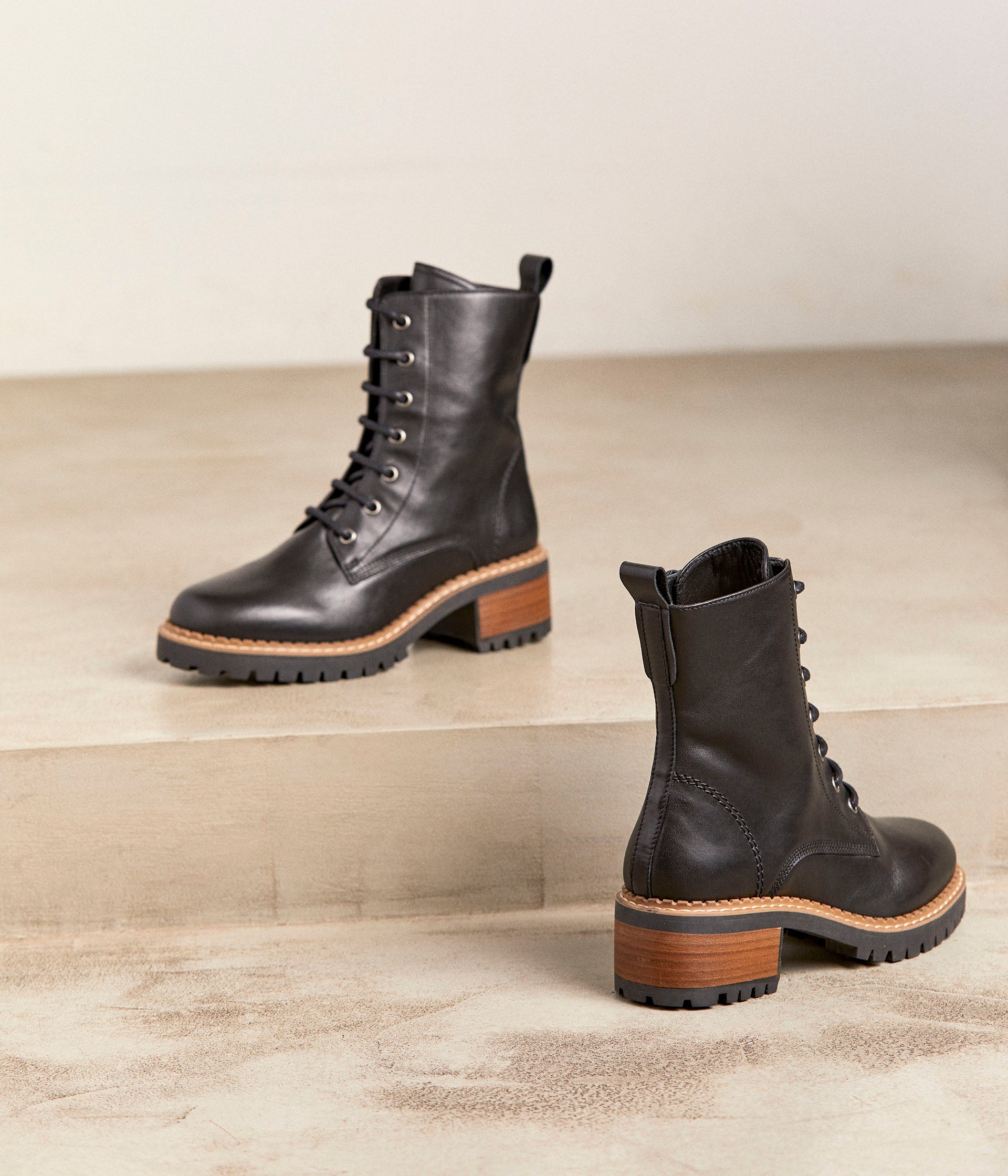 Bottines noires cuir Cécile