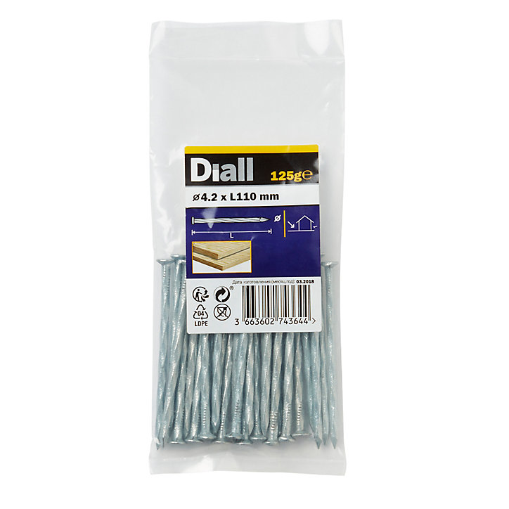 Clous torsadés en acier galvanisé 4,2x110 - 125g