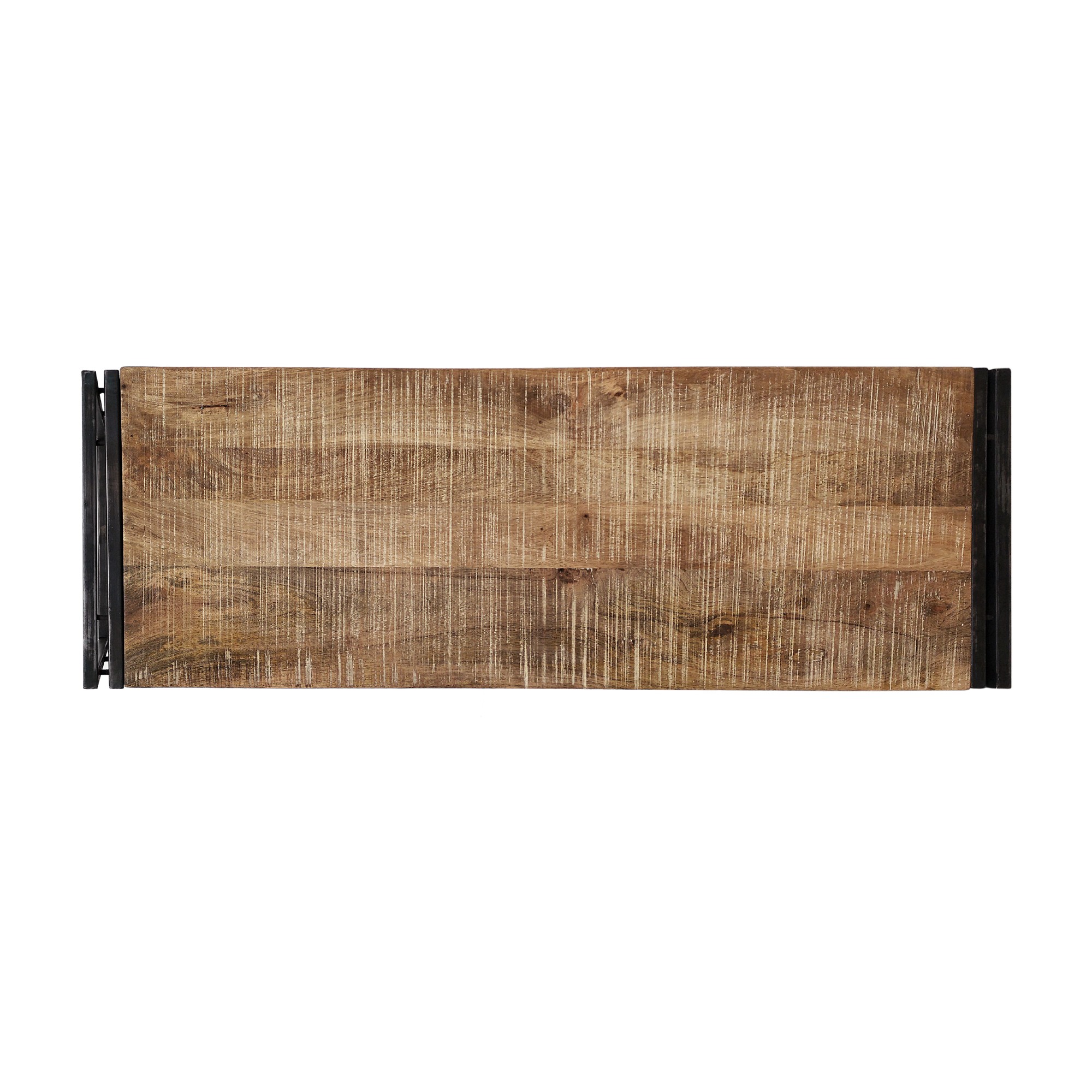 TV-Board 'Trackman', Metall und Mangoholz, B 120 cm, H 60 cm, T 45 cm von fischer's lagerhaus