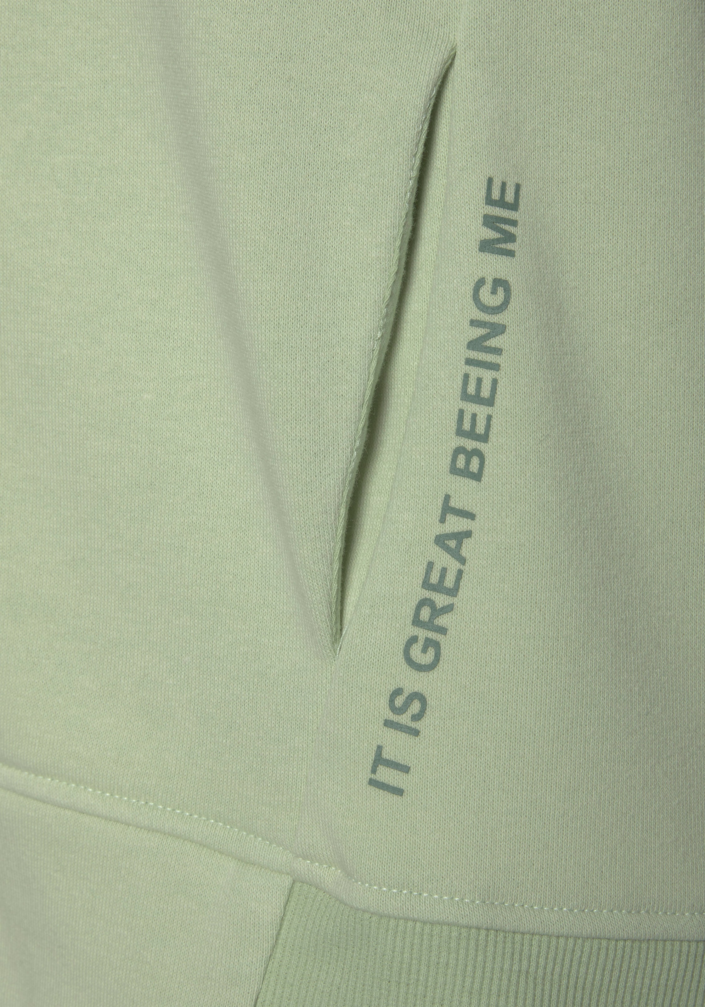 Buffalo Kapuzensweatjacke mit Statement Druck, Loungewear