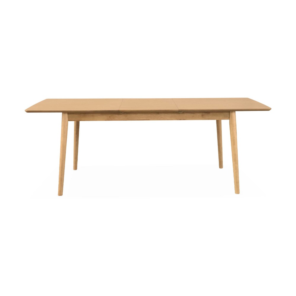 Table à manger extensible naturelle rectangulaire lina 6 à 8 places. 160 à 210cm