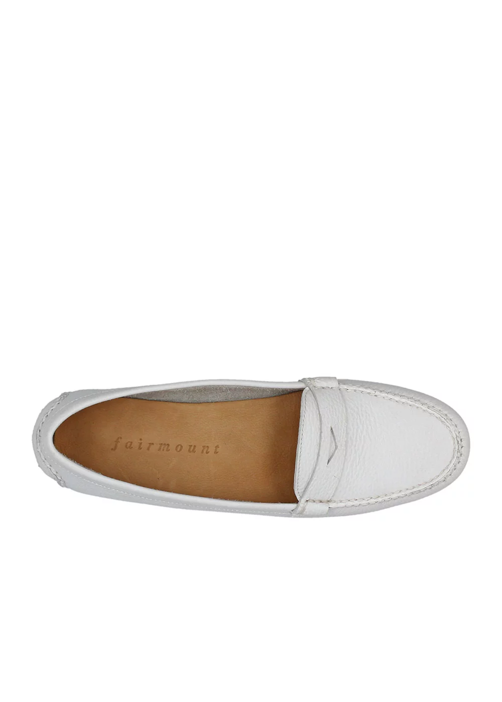 MOCASSIN W PENNY MOC CUIR BLANC