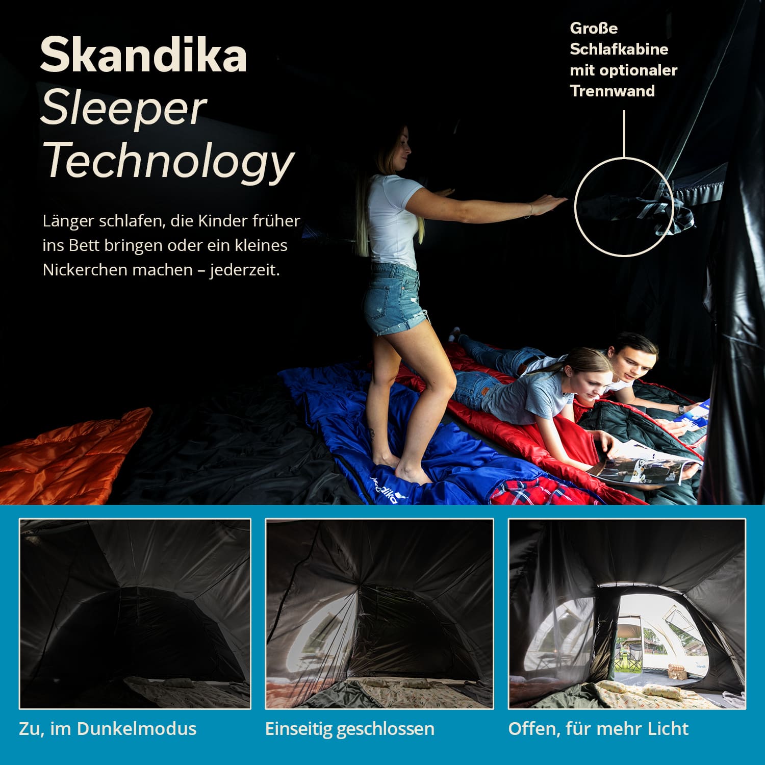 Skandika Hafslo 5 Sleeper Protect tunneltent
