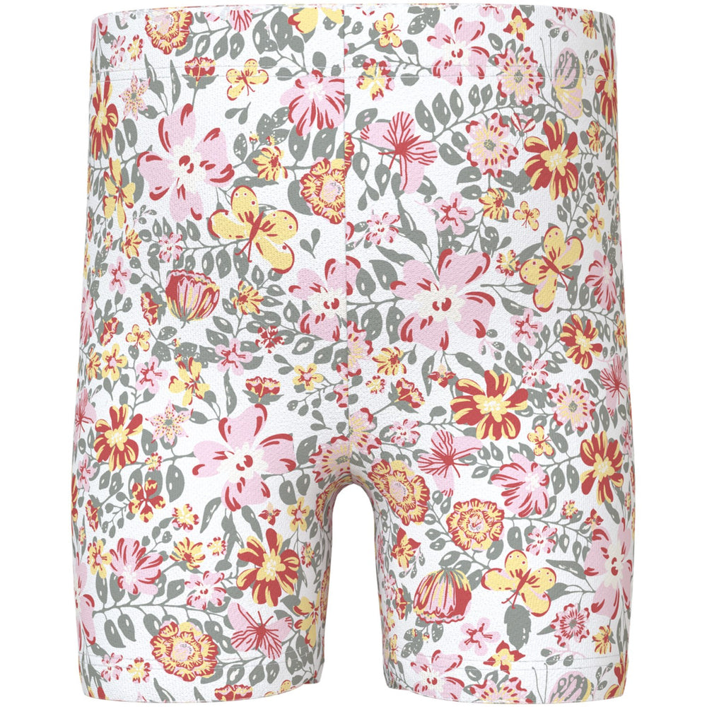 Køb Name It Bright White Yellow Flower Vayo Kort Leggings