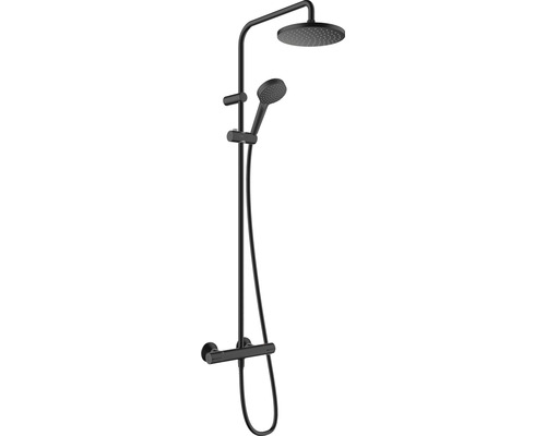 hansgrohe douchekolom incl. thermostaat VERNIS BLEND Showerpipe 200 1jet black matt 26276670