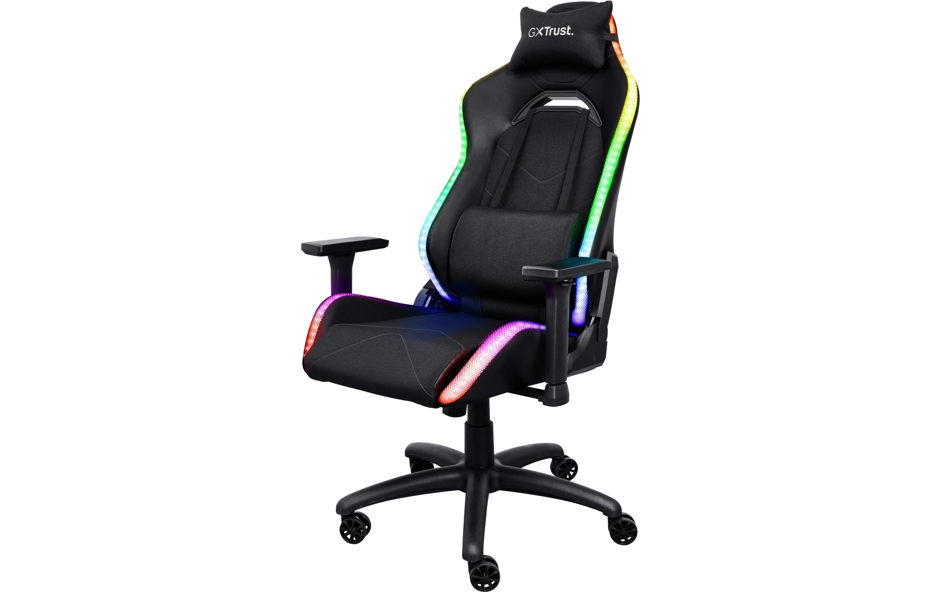 Gaming-Stuhl GXT 719 Ruya Pro RGB Schwarz<br>Komfortabler Premium-Gaming-Stuhl mit RGB-Beleuchtung