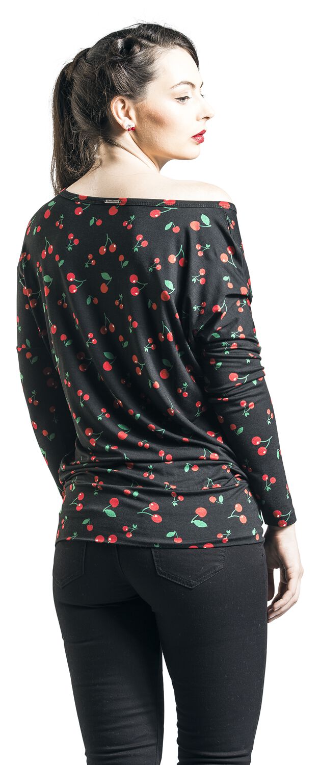 Haut Manches Longues Cerises Ample  | Pussy Deluxe T-shirt manches longues