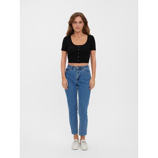 Vero Moda Natasha Crop Top, Sort, XS