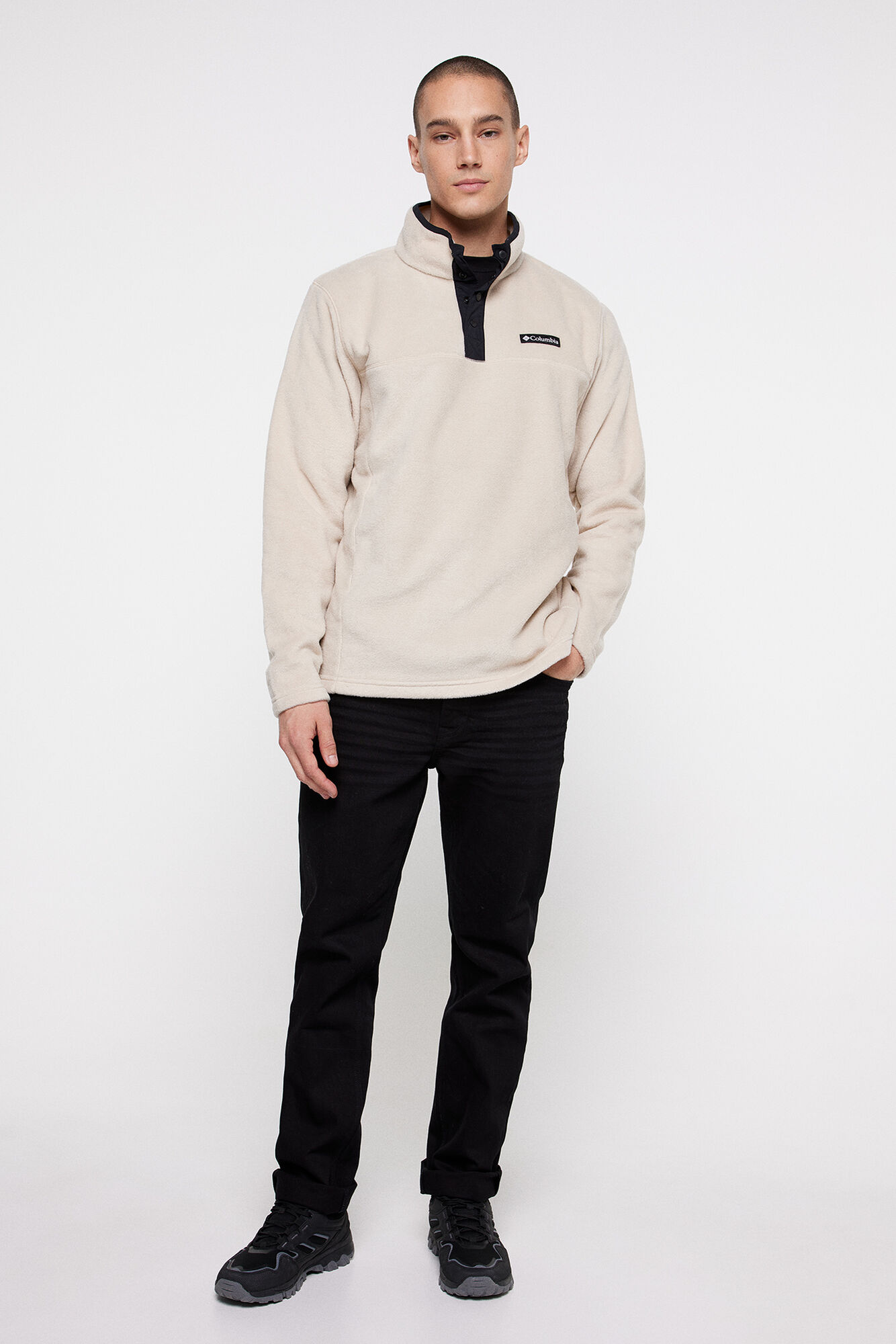 Jaqueta de lã polar masculina Columbia™ Steens Mountain™ com fechamento de meio botão