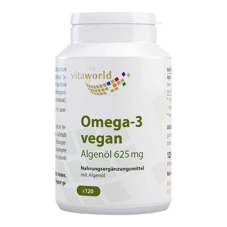 Omega-3 vegan Algenöl 625 mg Kapseln, 120 St