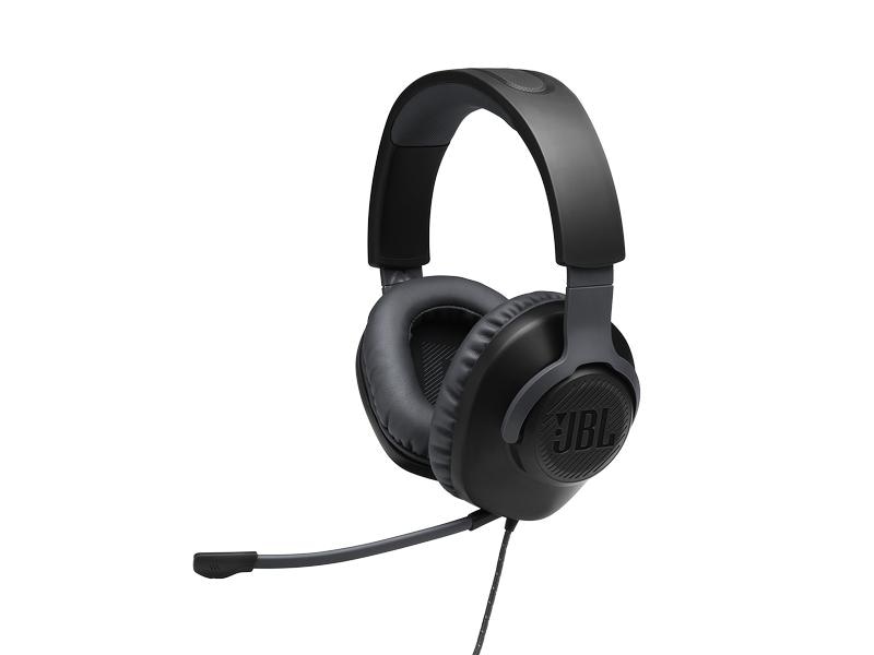 JBL Headset Quantum 100 Schwarz Kabelgebundenes Over-Ear-Gaming-Headset mit abnehmbarem Mikro