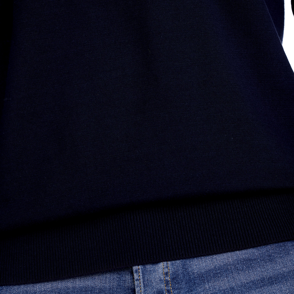 VanVaan Herren Feinstrickpullover mit Rundhals dunkelblau