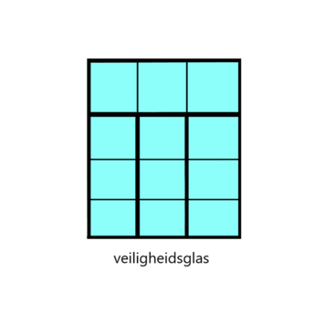 Tuinkas Royal Well Qube LT612 met 3mm veiligheidsglas