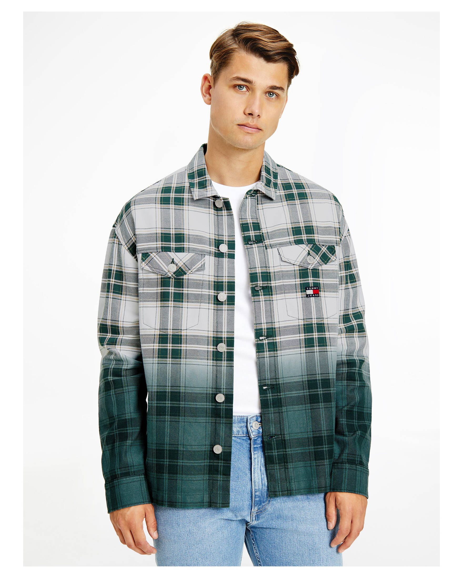 Tommy Jeans| Herren Hemd DIP DYE CHECK Langarm