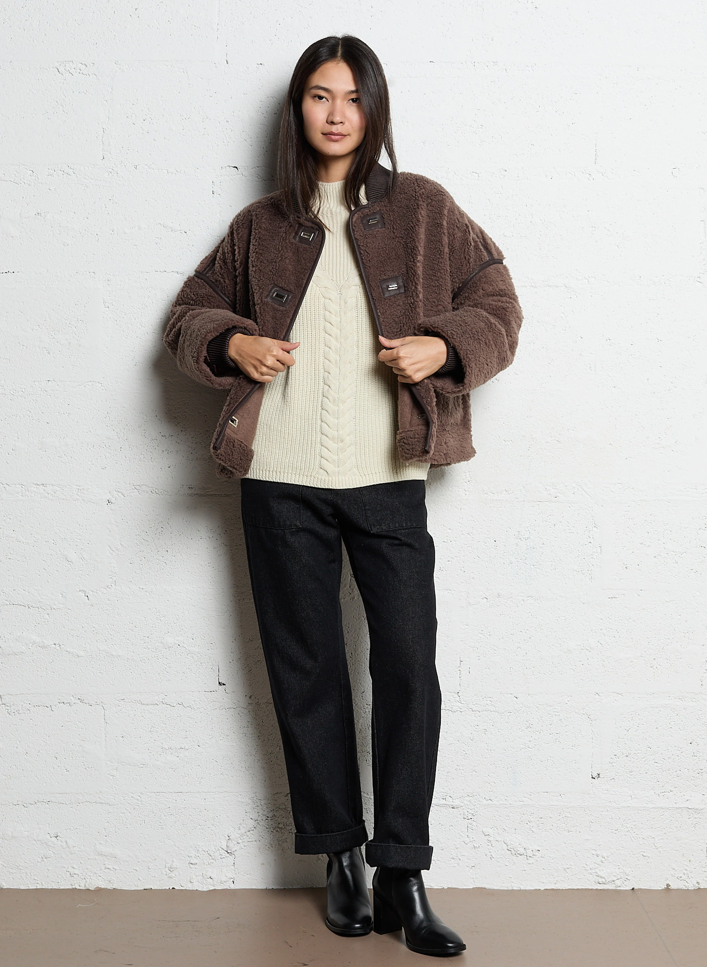 MILANO - Manteau en fausse fourrure | Marron