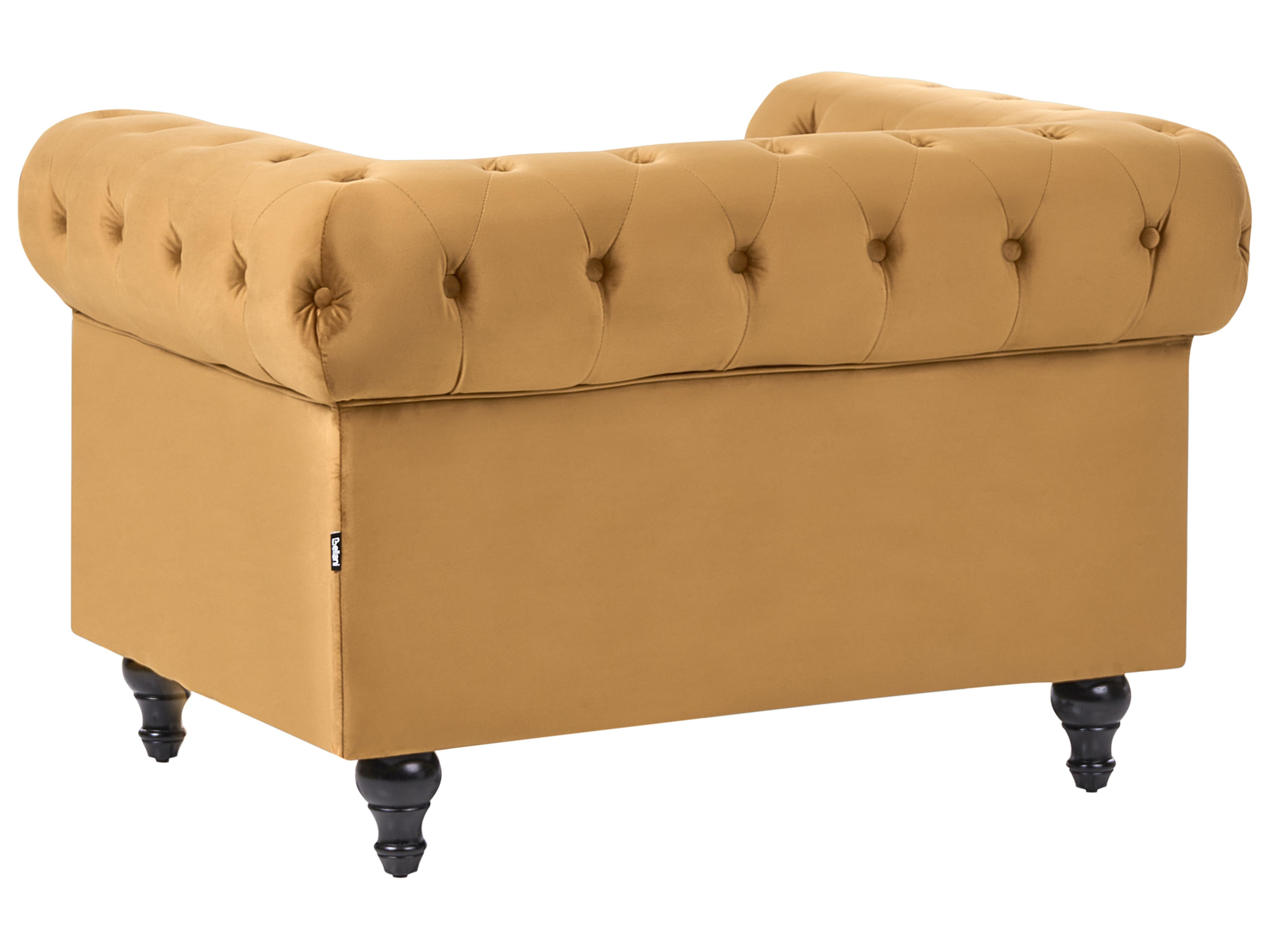 Bankenset 4-zits CHESTERFIELD Fluweel Goud