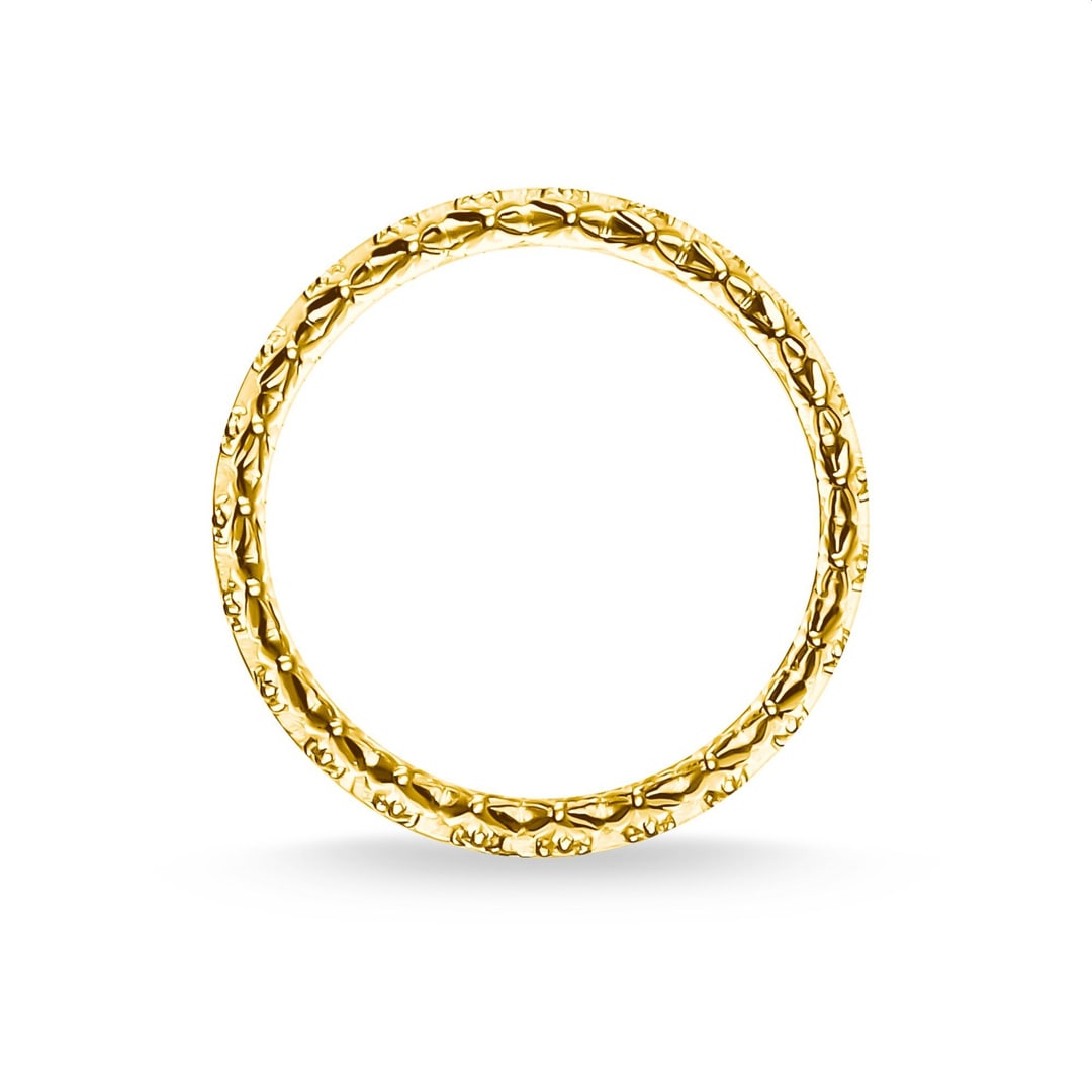Thomas Sabo Sterling Silver Glam & Soul Damenring Krone Blätter Gold