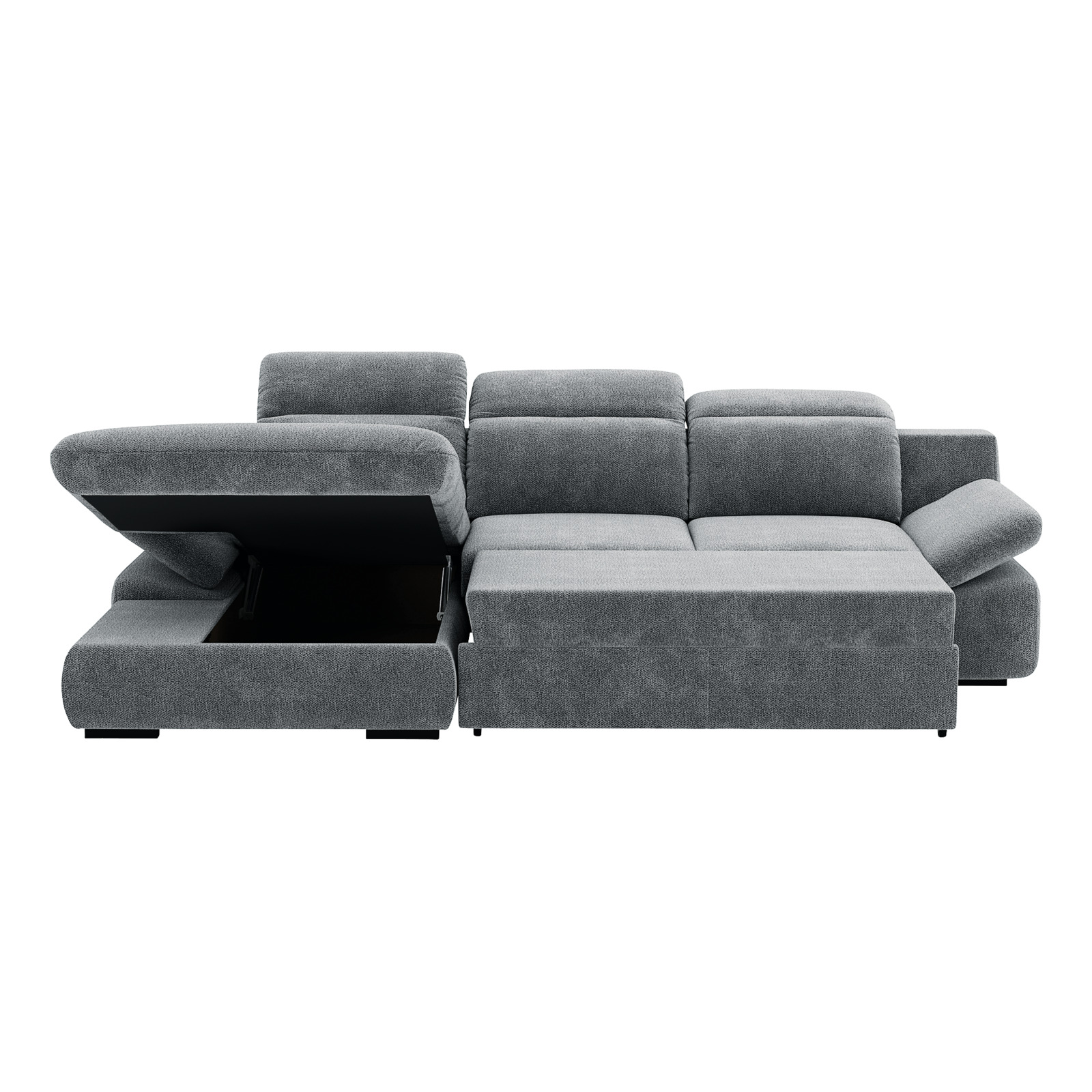 Ecksofa Lorena Stoff, Recamière links