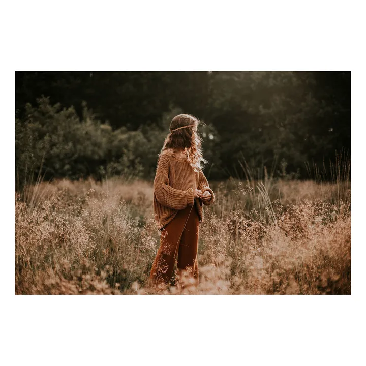 Yuki Pantalon Tricot Coton Bio | Marron