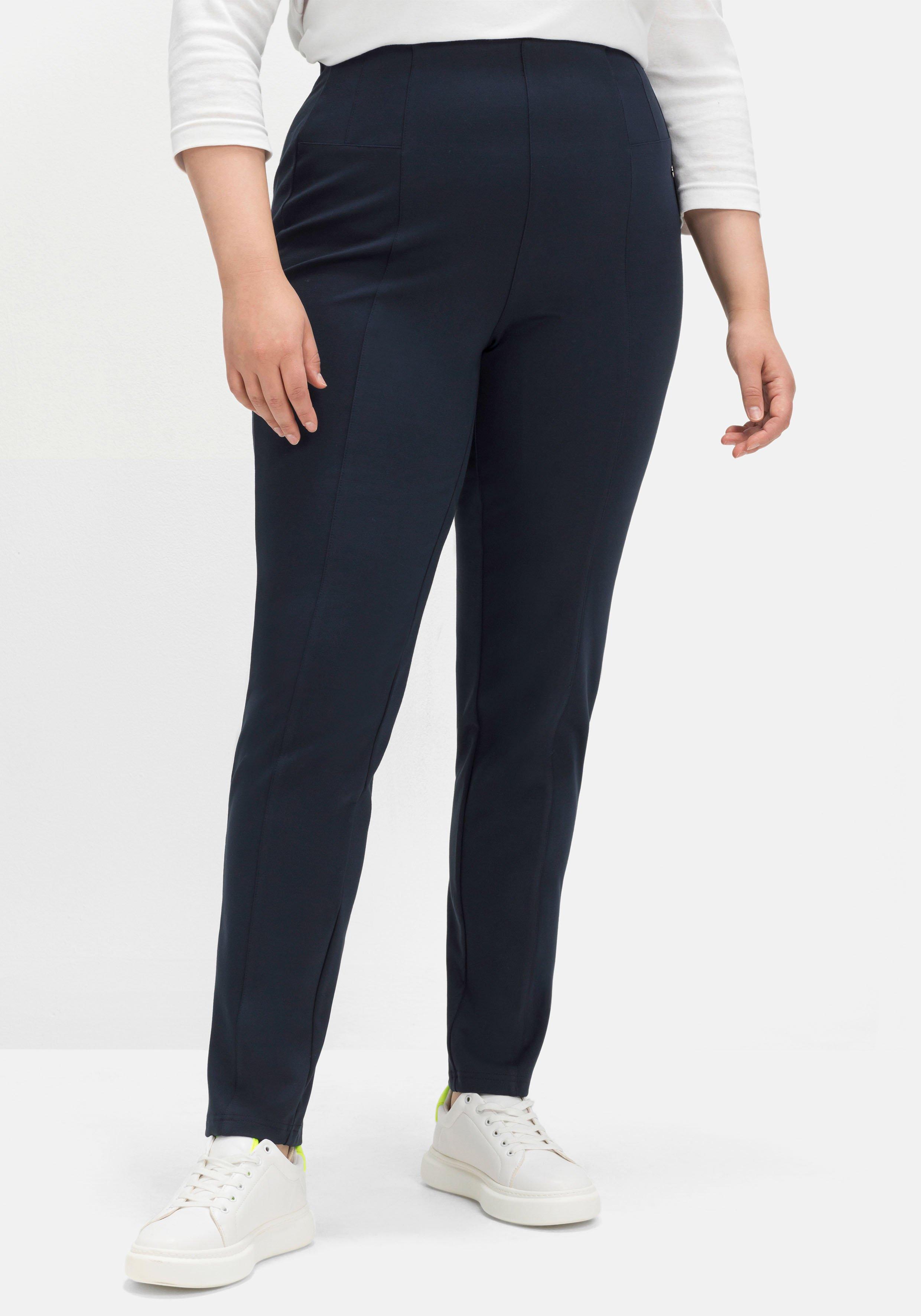 Jerseyhose aus Interlock, schmale Beinform