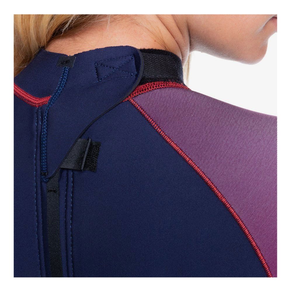 Roxy RISE BZ - Combinaison shorty 1.5mm Femme navy n/red pl/garnet