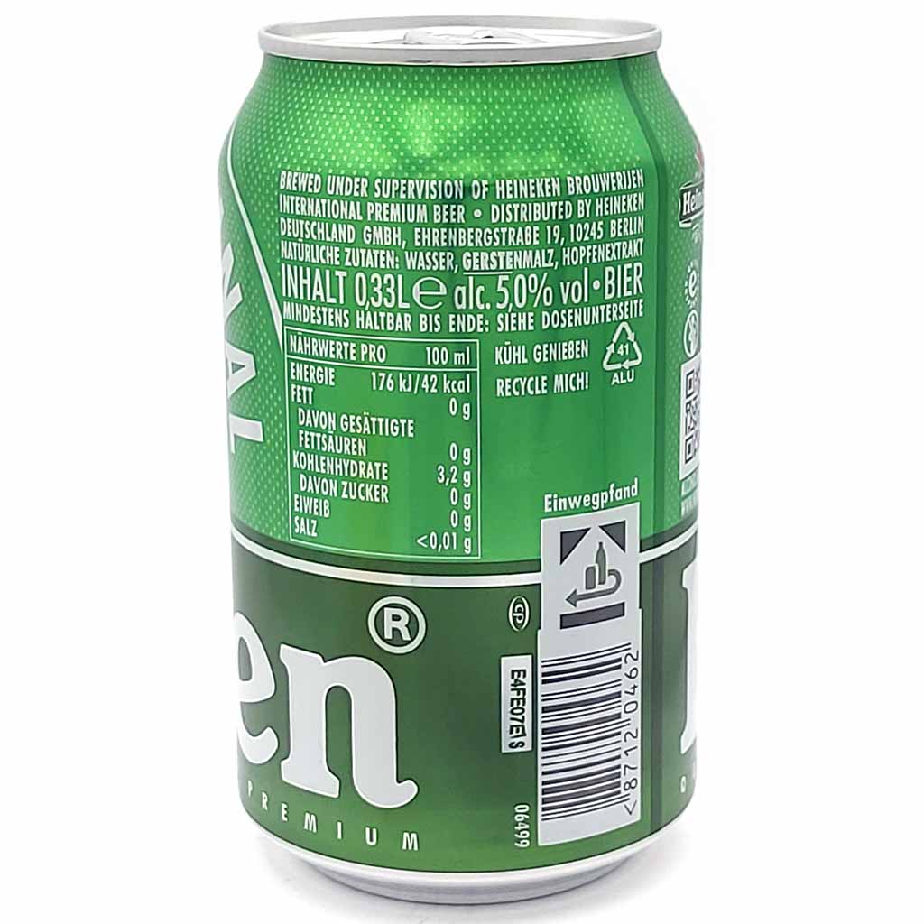 Heineken Bier 5,0 Vol.% DOSE 24x0,33L=7,92L MHD:30.7.25