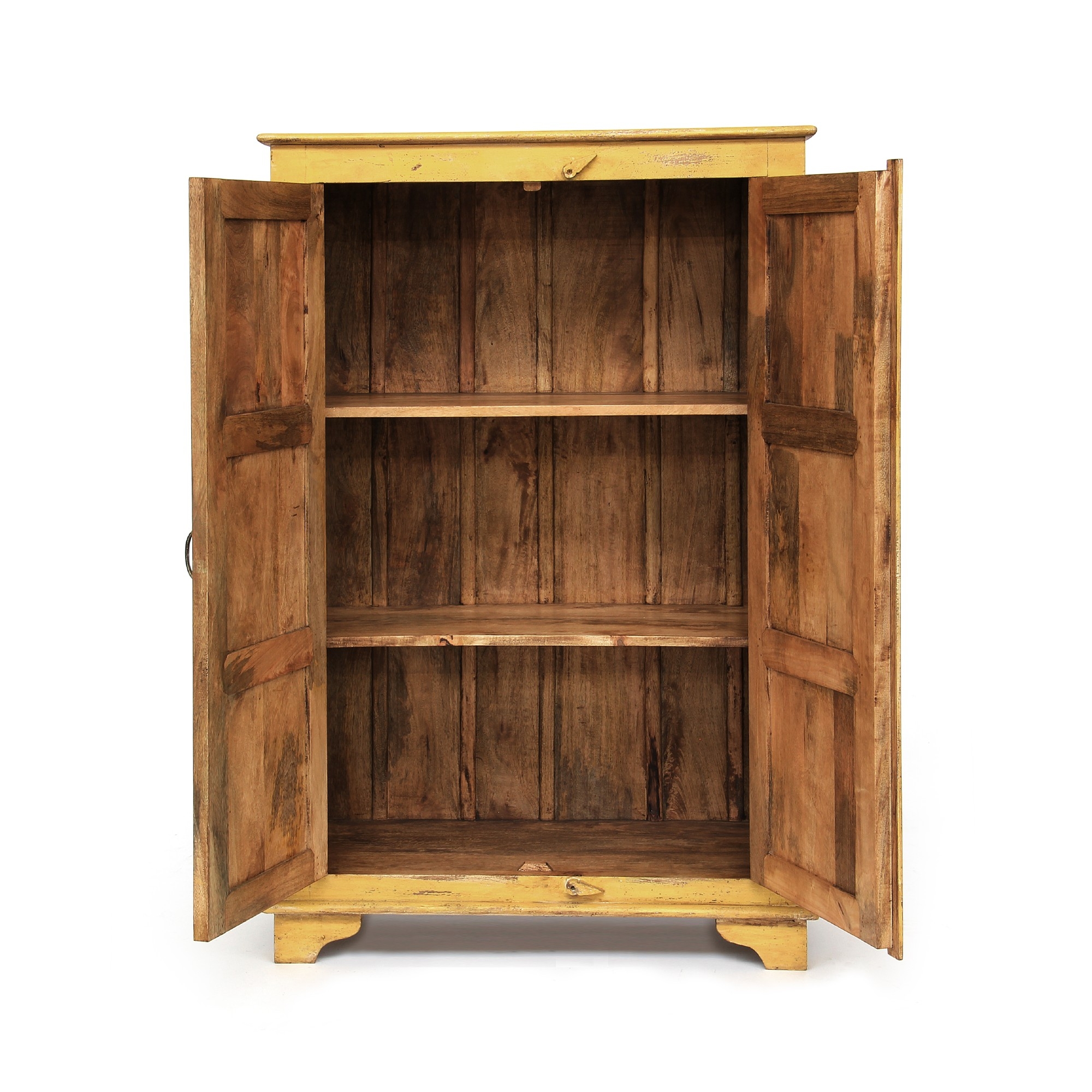 Schrank 'Mewar', gelb, B 96 cm, H 140 cm, T 40 cm von fischer's lagerhaus