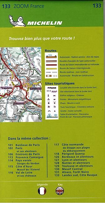 MICHELIN - 133 LANDES SUD COTE BASQUE 1 150 000