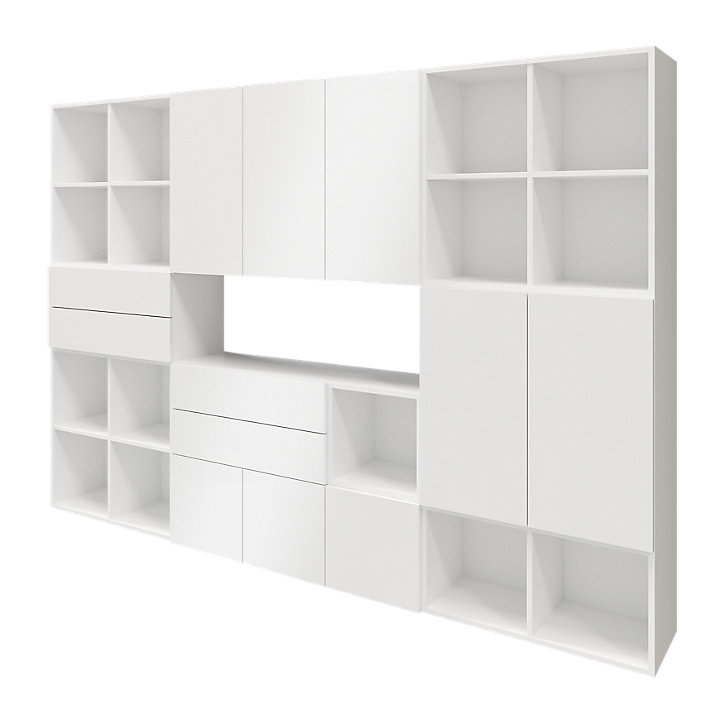 Meuble de rangement avec tiroirs blanc GoodHome Atomia H. 187,5 x L. 262,5 x P. 37 cm