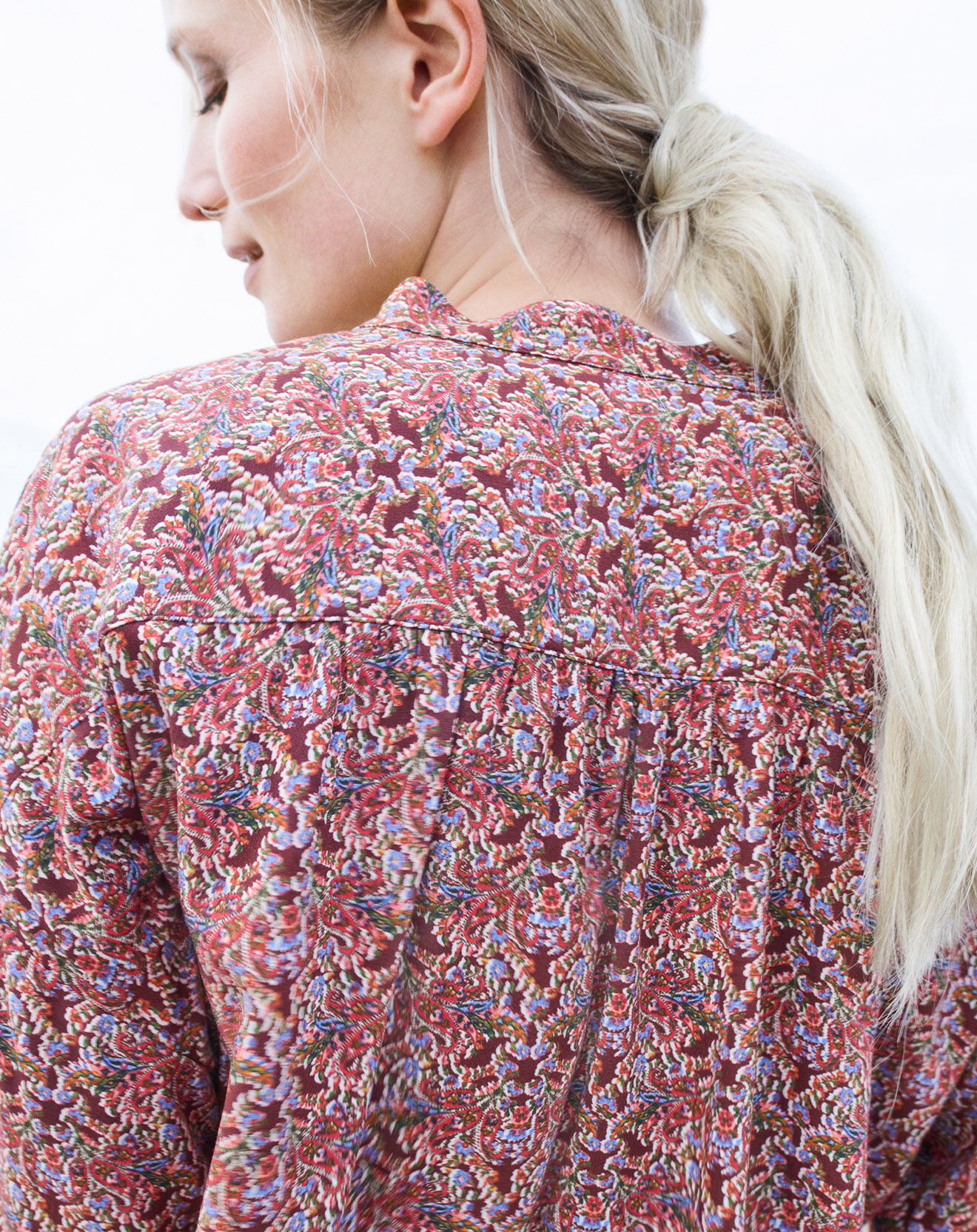 Caroll Chemise Candice imprimée framboise