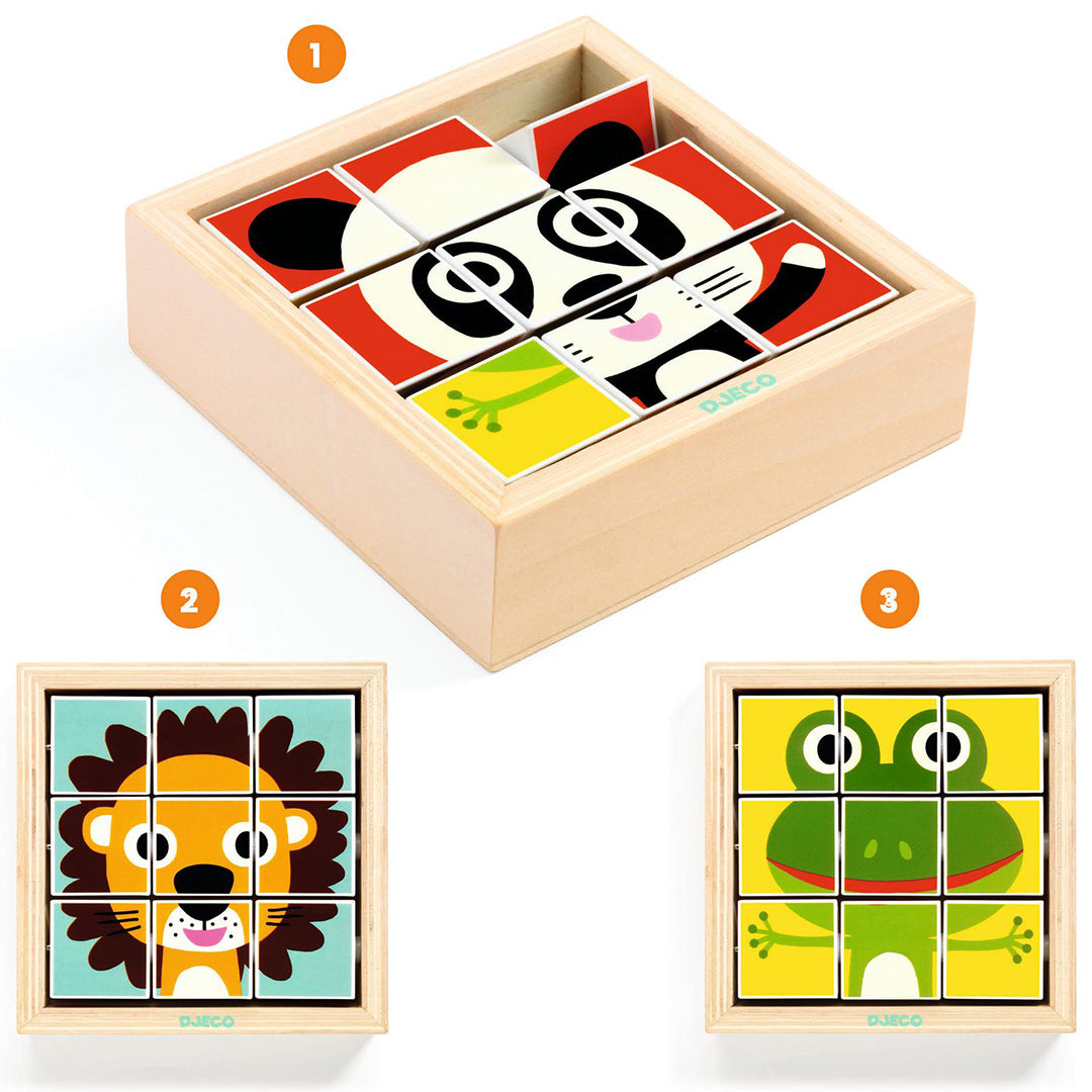 djeco draaipuzzel touranimo - 9st